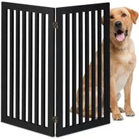 relaxdays Universalschutzgitter Freistehendes Hundeabsperrgitter (1 St), schwarz