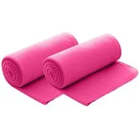 Wohndecke Polar-Fleece, wometo, OEKO-TEX®, 2 Fleecedecken mit Kettel-Rand & Anti-Pilling