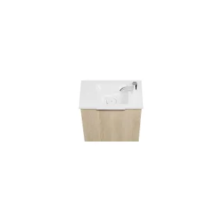 Burgbad Mineralguss Waschtisch-Set Eqio Eiche Dekor Cashmere/Alpinweiss, SFPG052F3180C0001 SFPG052F3180C0001