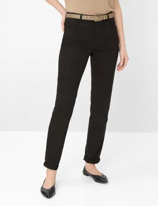 Brax Damen Five-Pocket-Hose Style CAROLA PERMA BLACK, perma schwarz, Gr. 40L