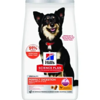 Hill's Hill’s Science Plan Trockenfutter Hund, Perfect Digestion, Small & Mini Breed Adul, mit Huhn und braunem Reis 3 kg