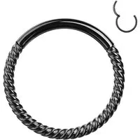 Taffstyle Nasenpiercing Piercing Ring Ohr Segmentring Scharnier Clicker geflochten (Geflochtener Segmentring mit Scharnier – vielseitig einsetzbar & hautfreundlich)