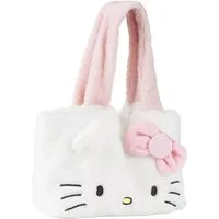 Hello Kitty Einkaufsshopper Hello Kitty Weiß Plüsch Einkaufstasche 22 x 30 cm