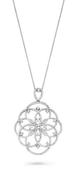 Orphelia Damen-Kette aus 925er Sterlingsilber mit Anhänger – Silber ZH-7213
