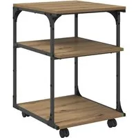 vidaXL Druckertisch Druckerständer Artisan-Eiche 43 x 48 x 64 cm Holzwerkstoff (1-St)