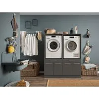 Laundreezy Mehrzweckschrank-Set LAUNDREEZY LDSK2, Breite 135 cm, Soft-Close-Funktion, höhenverstellbare Füße