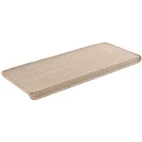 en.casa Stufenmatte, rechteckig, 15er Set Treppenmatten rechteckig 65x24cm selbstklebend Beige