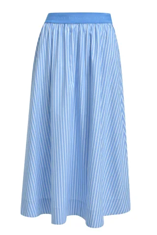 Milano Italy - midi skirt elastic wb cornflower print - Gr. - 42