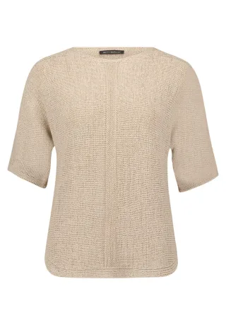 Betty Barclay - Strickpullover mit U-Boot-Ausschnitt und Halbarm beige - Gr. - 46