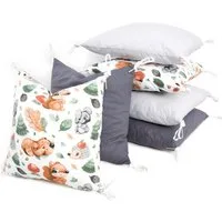 Amilian Bettnestchen 210 cm (6 Polster ca. 35 x 35 cm) Bettumrandung - Umrandungen, (Kissen als Nestchen, Kantenschutz), Umrandungen