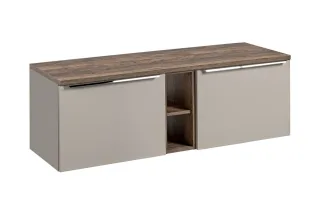Waschtischunterschrank 3-tlg AKAN 140cm Taupe ohne Waschtisch