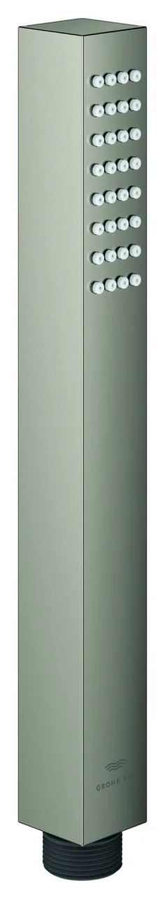 GROHE Handbrause Rainshower Aqua Cube Stick 26885 1 Strahl 9,5 l/min satin steel, 26885MS0 26885MS0