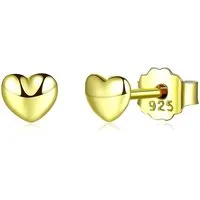 Runde Perlé Paar Ohrstecker winzige Herz Ohrstecker, 925er Silber, 18K Gold, Roségold, Ohrstecker für Frauen und Mädchen (inkl. Geschenkverpackung)