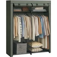 SONGMICS Stoffschrank Stoffschrank mit 2 Kleiderstangen, faltbare Garderobe, 1 er/2er Set