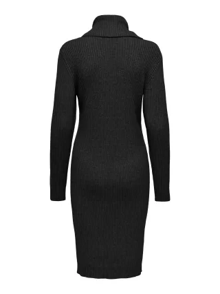 ONLY - ONLNELLIE LS ROLLNECK DRESS AT KNT Black - Gr. - XL