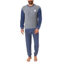 Normann Pyjama Langer Herren Frottee Pyjama, Schlafanzug mit Bündchen - 291 13 574