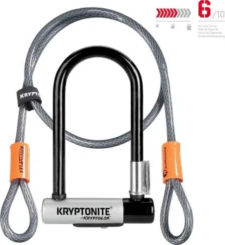 Kryptonite KryptoLok Mini 7 inkl. Flex-Cable, inkl. FlexFrame-Halterung Bügelschloss