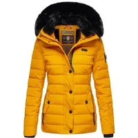 Navahoo Steppjacke Milianaa Edle Winterjacke mit weicher Kunstfell-Kapuze