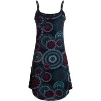 Vishes Minikleid Damen Sommer-Kleider Jersey-Kleid Mini-Kleid Spagettiträger-Kleid Goa, Guru, Hippie Style