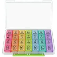 Wellgro Pillendose Große Tablettenbox für 7 Tage