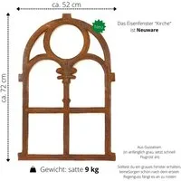 Antikas Fenster Eisenfenster, Stallfenster Kirchenfenster Rundbogen, Fenster für