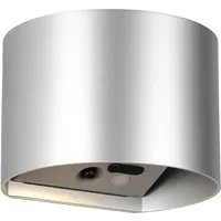 Reality Leuchten LED Wandleuchte, Bewegungsmelder, LED fest integriert, Warmweiß, Akku ohne Strom-Anschluss kabel-los innen mit Bewegungsmelder, H: 10cm