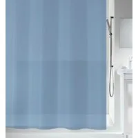 Duschvorhang BIO Breite 180 cm, Anti-Schimmel Plastik-Duschvorhang, PEVA, 180x200 cm, 100% wasserdicht, waschbar, graublau
