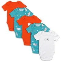 Schlummersack Kurzarmbody Bio Baby-Bodys kurzarm 5er-Pack OEKO-TEX zertifiziert