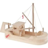 matches21 HOME & HOBBY Fischkutter Holz Bausatz ab 10 Jahren Holzbaukasten