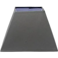 B&S Lampenschirm LampenschirmStoff E14 / E27 Fassung Grau Trapez H 17,5 cm
