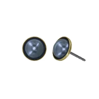 konplott - Ohrstecker - Bubble Cascade grau/gold
