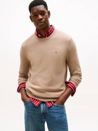ESSENTIAL STRUCTURE CREW NECK coastal taupe - Gr. - XXL
