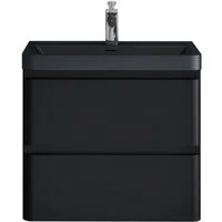 doporro Badmöbel-Set Mineraguss Waschbeckenunterschrank Badezimmer Soft-Close Lucca, Softclose-Funktion
