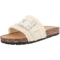 Ital-Design Komfortable Slides für Freizeit & Strand - Hohe Bequemlichkeit Pantolette (89319144) Flach Pantoletten in Beige