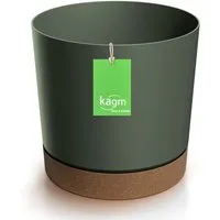 KAGM Blumentopf Blumentopf Pflanzentopf aus Kunststoff rund dekorativ (inkl. Untersetzer)