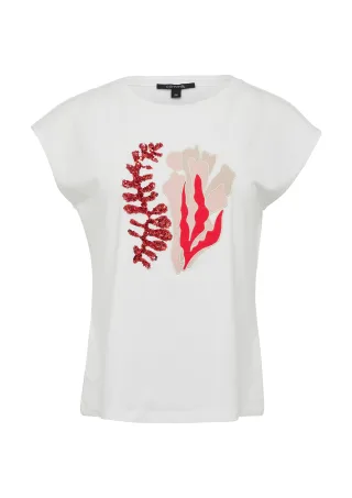 comma - T-Shirt weiß - Gr. - 40