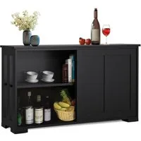 Yaheetech Kommode, Sideboard mit Stauraum und Schiebetüren