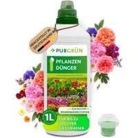 Purgrün Universaldünger Pflanzendünger, NPK 5+4+6, für Blüten, Spurennährstoffe, 1L, Flüssigdünger, 1-St., 1 Liter