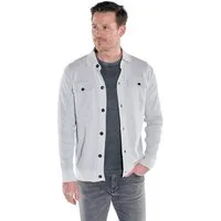 Engbers Cardigan Herren Modisches Strick Overshirt, Silbergrau