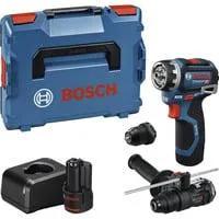 Akku-Bohrschrauber GSR 12V-32 FC Professional, 12Volt blau/schwarz, 2x Li-Ionen Akku 2,0Ah, L-BOXX, Metallbohrfutteraufsatz, Bohrhammeraufsatz