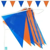 Goodymax Hängedekoration Goodymax® Wimpelkette 10 m Blau-Orange, 20 Wimpel á 20 x 30 cm