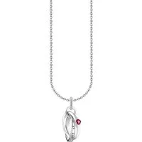 THOMAS SABO Kette mit Anhänger Together-Ring-Anhänger, mit Korund (synth)