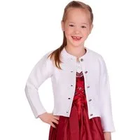 Isar-Trachten Trachtenjacke Strickjacke Kinder - KLASSIKA - weiß