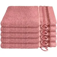 Schiesser Waschhandschuh Skyline Color aus 100 % Baumwolle mit eleganter Streifenbordüre, (5-St), MADE IN GREEN by OEKO-TEX®