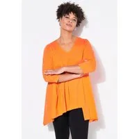 MIAMODA T-Shirt T-Shirt A-Linie Zierfalten asymmetrischer Saum