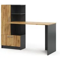 Vicco Schreibtisch Tomy, Anthrazit/Goldkraft Eiche, 150 x 59 cm (1-St)