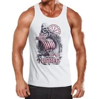 MoonWorks Tanktop Herren Tanktop Mir reichts ich geh plündern Wikinger Spruch lustig mit Print