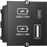 Bachmann Custom Modul USB Charger Typ A & C 22W Stromadapter, Quickcharge, 917.227