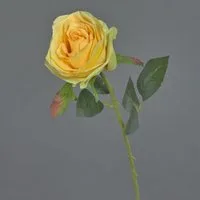 Kunstblume Künstliche Rose Simony, gelb, Textil, 45cm, Ø 8cm Rose, artplants, Höhe 45.0 cm