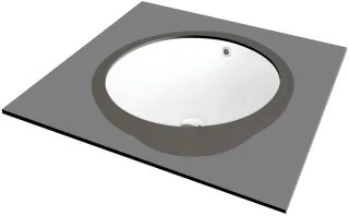 Neuesbad Serie 630 Hängend Waschbecken Weiß 380MM NB1DECGA6U3U1